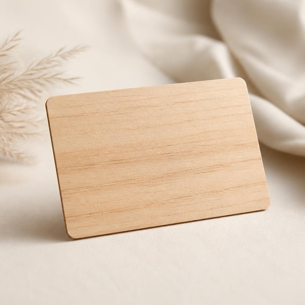 Card identità digitale oneTap — finitura Legno