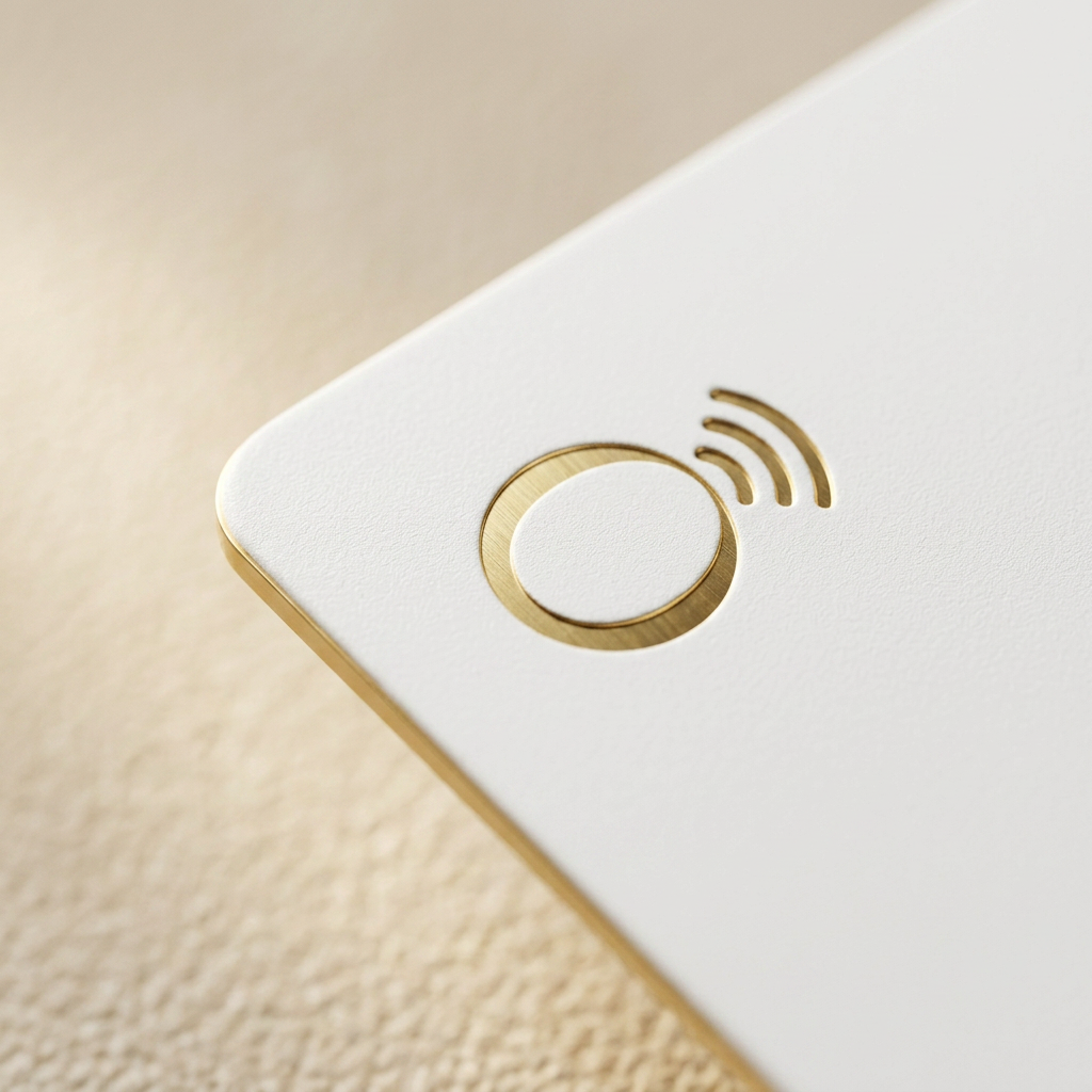 oneTap Card — Bianca — Macro incisione e NFC